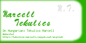 marcell tekulics business card